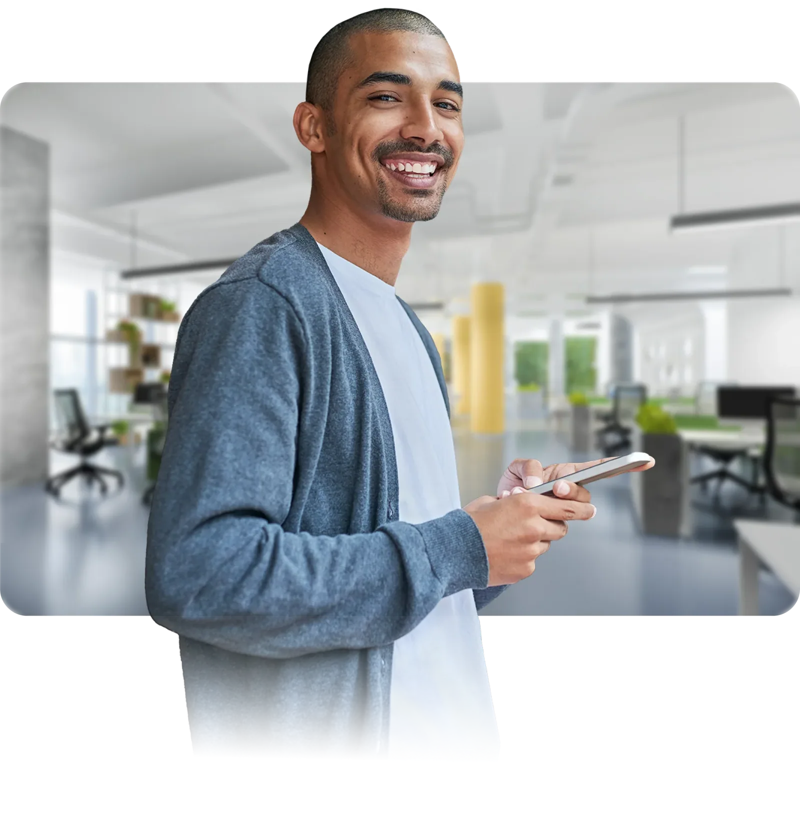 Attendee using a branded Event App on his phone
